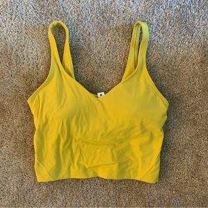 lululemon serpentine yellow cropped align tank top